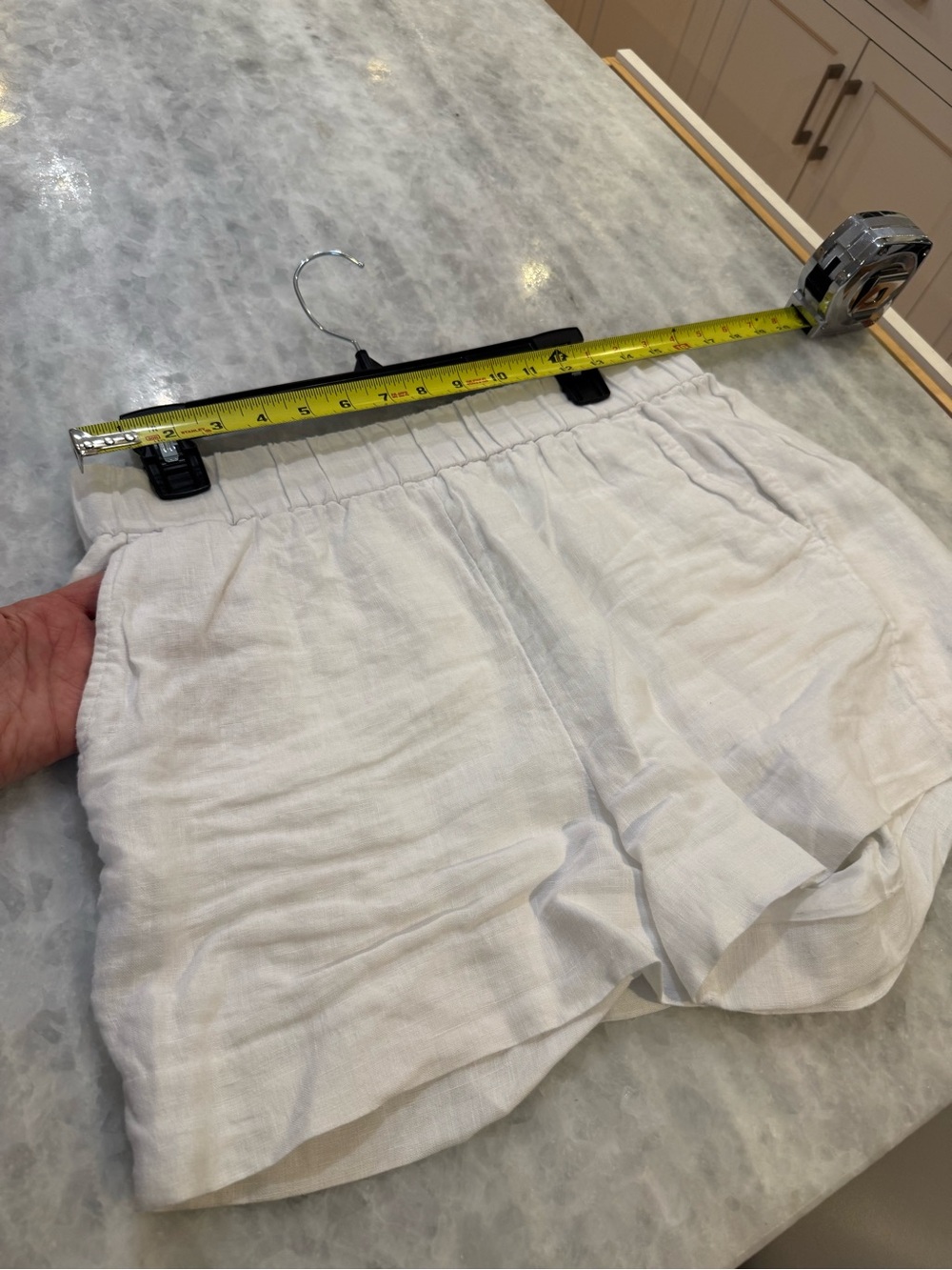 J. Crew White 100% Linen Resort Shorts (Lined) with Pockets! - Picture 5 of 7